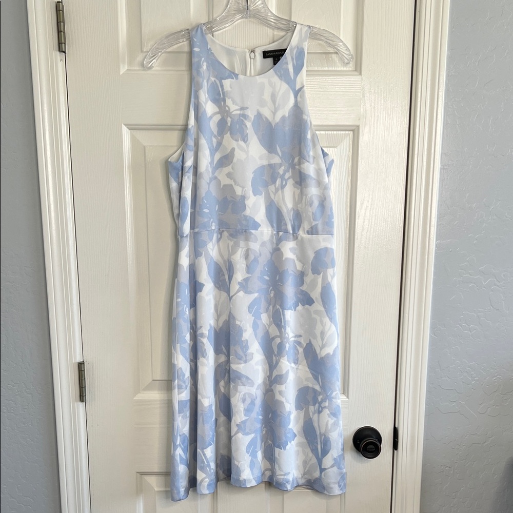 Banana Republic blue & white floral dress size 6